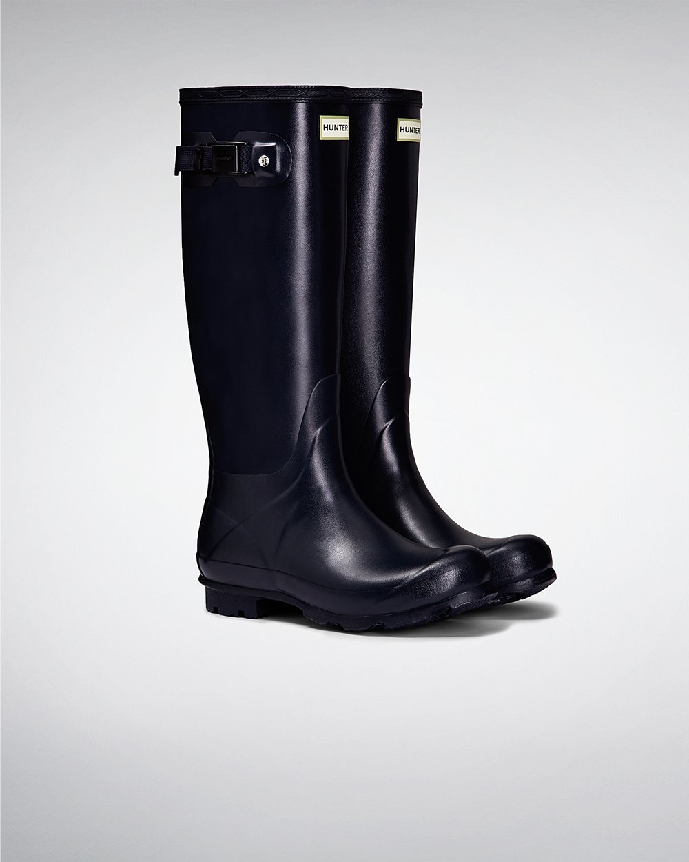 Womens Tall Rain Boots - Hunter Norris Field (59RMEDIHK) - Navy